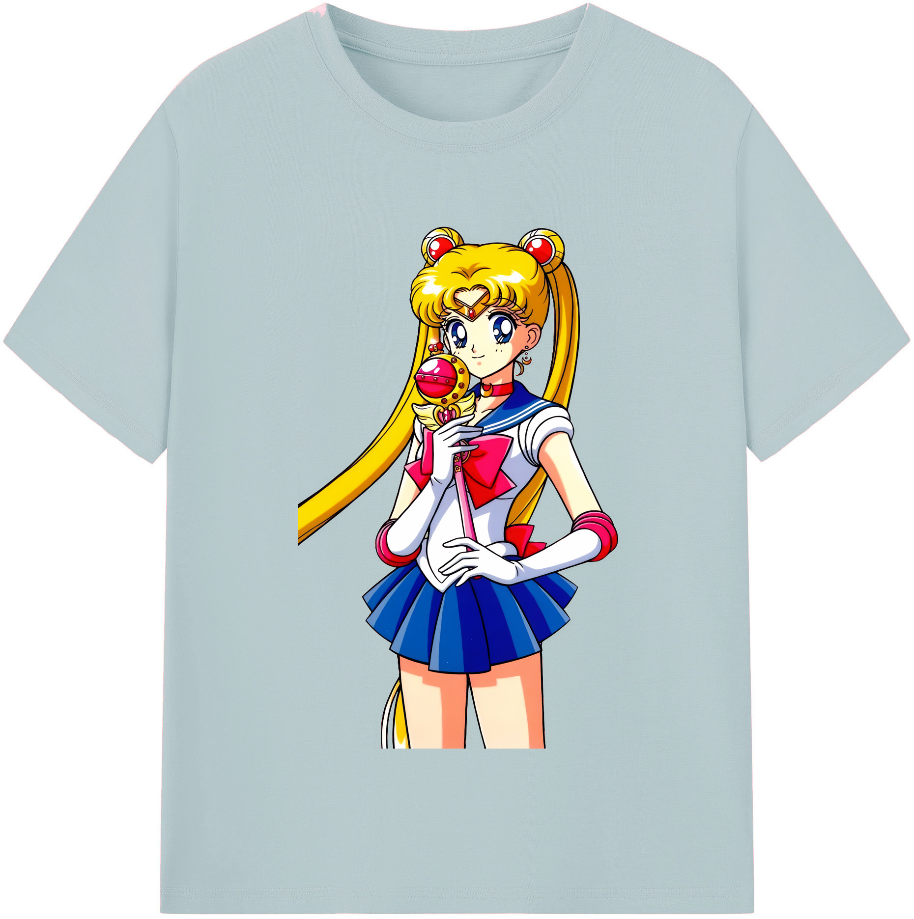 （画像用） 美少女戦士セーラームーン 月野 うさぎ つきの うさぎ Sailor Moon Tsukino Usagi 綿100％半袖Tシャツ（フロントプリント）